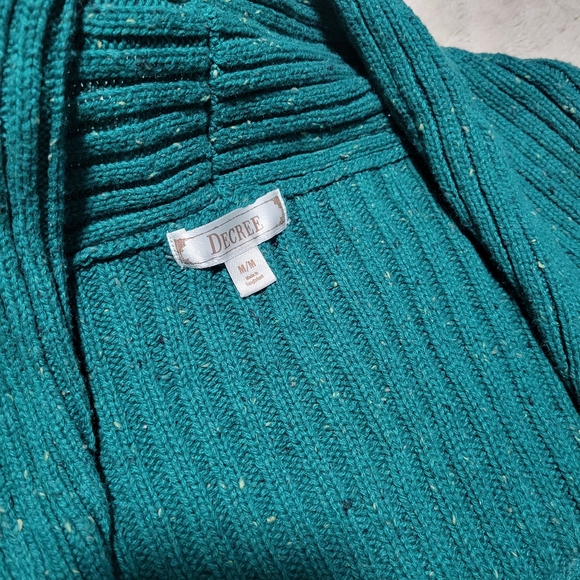 Ribbed Long Arm Shrug Cropped Sweater Cardigan, M - Picture 5 of 6